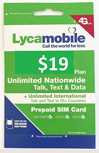 Lycamobile USA Prepaid Sim Cards with 30 Days Service Plan