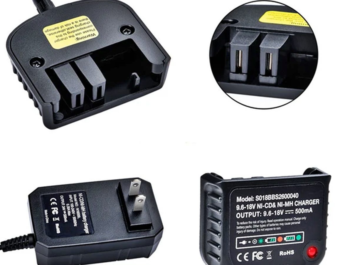 Charger + 2-Pack 18V Ni-CD Battery 3.7Ah HPB18 for Black and Decker 18V  FS18FL FSB18 Firestorm 