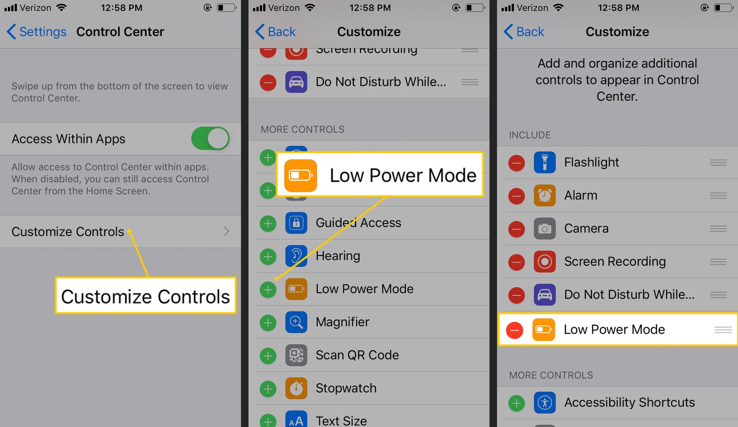 how-to-add-low-power-mode-to-control-center-with-ios-11-on-iphone