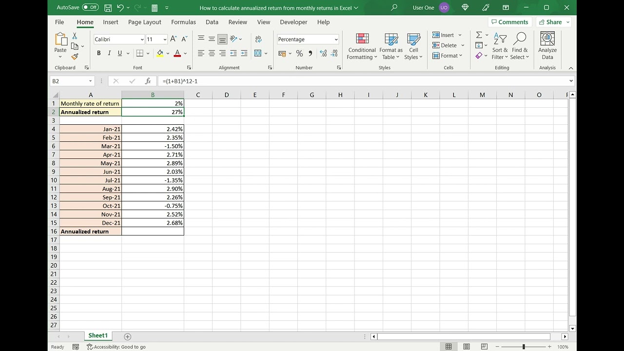 how-to-annualize-monthly-data-in-excel