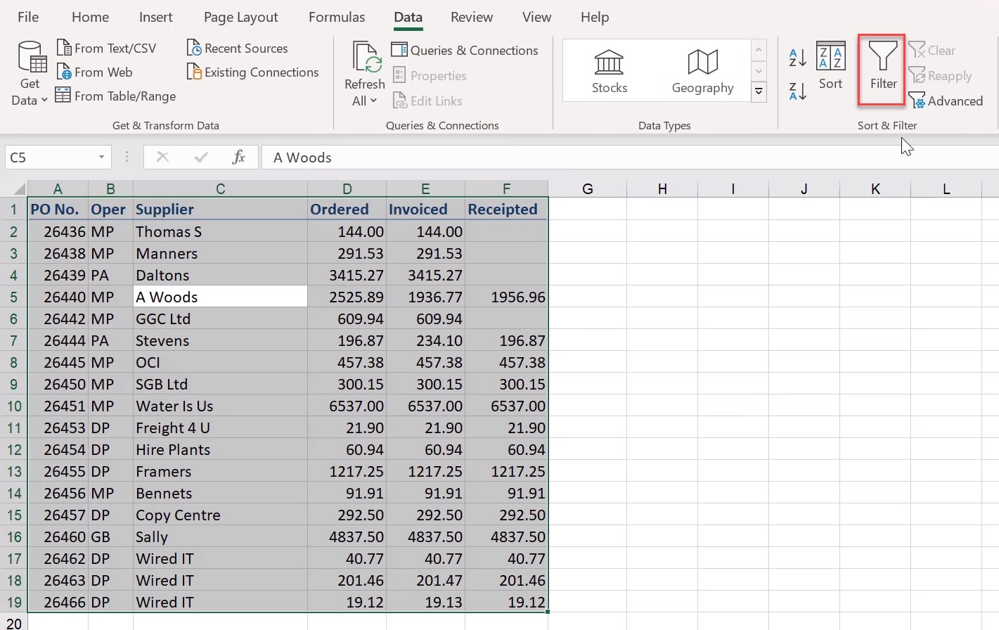 How To Calculate Sum Of Only Filtered Data In Excel