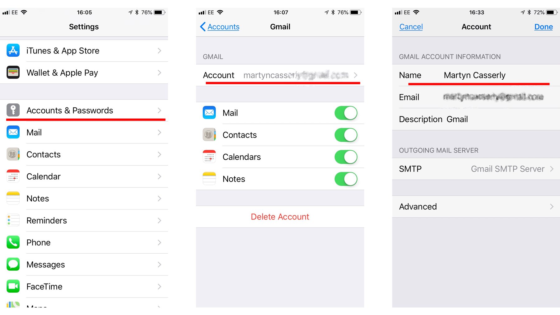 how-to-change-email-name-on-iphone