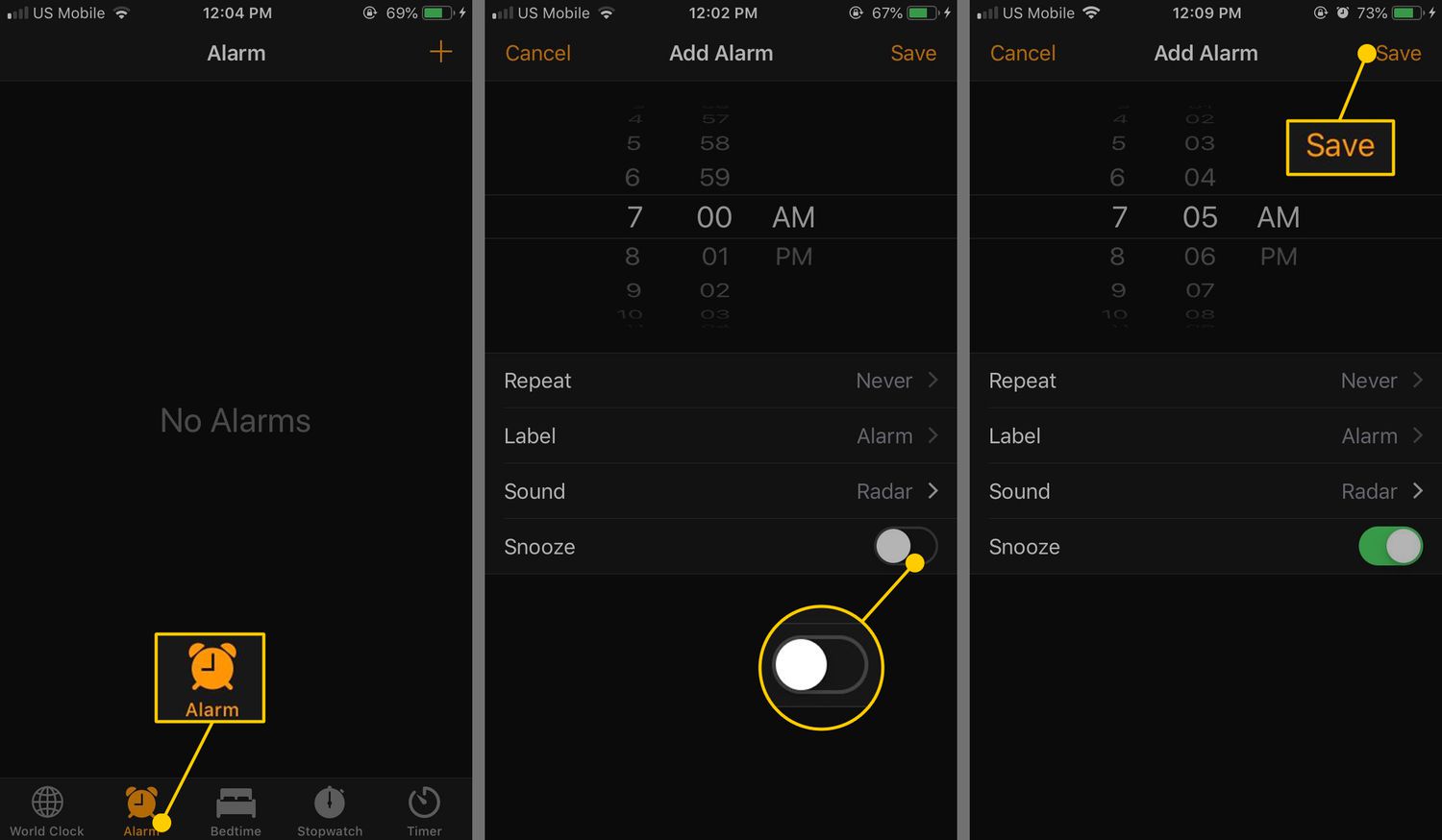 how-to-change-snooze-on-iphone