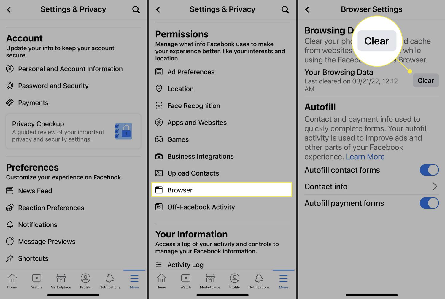 how-to-clear-facebook-data-on-iphone