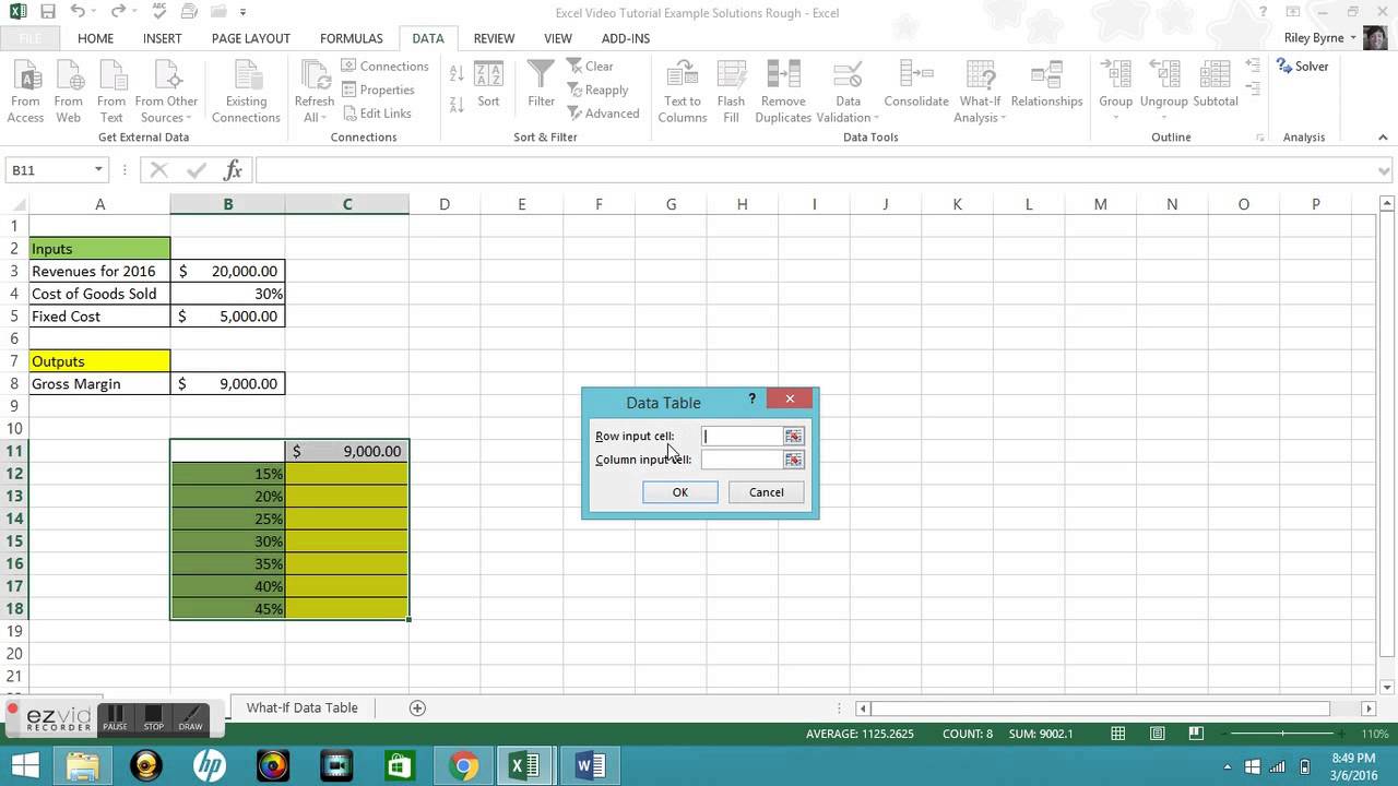 how-to-create-one-variable-data-table-excel