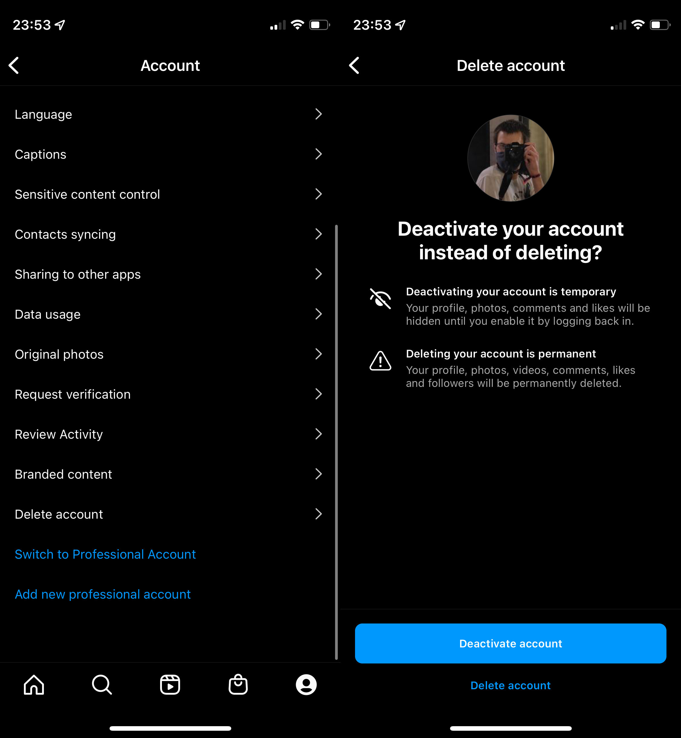 how-to-delete-instagram-account-android
