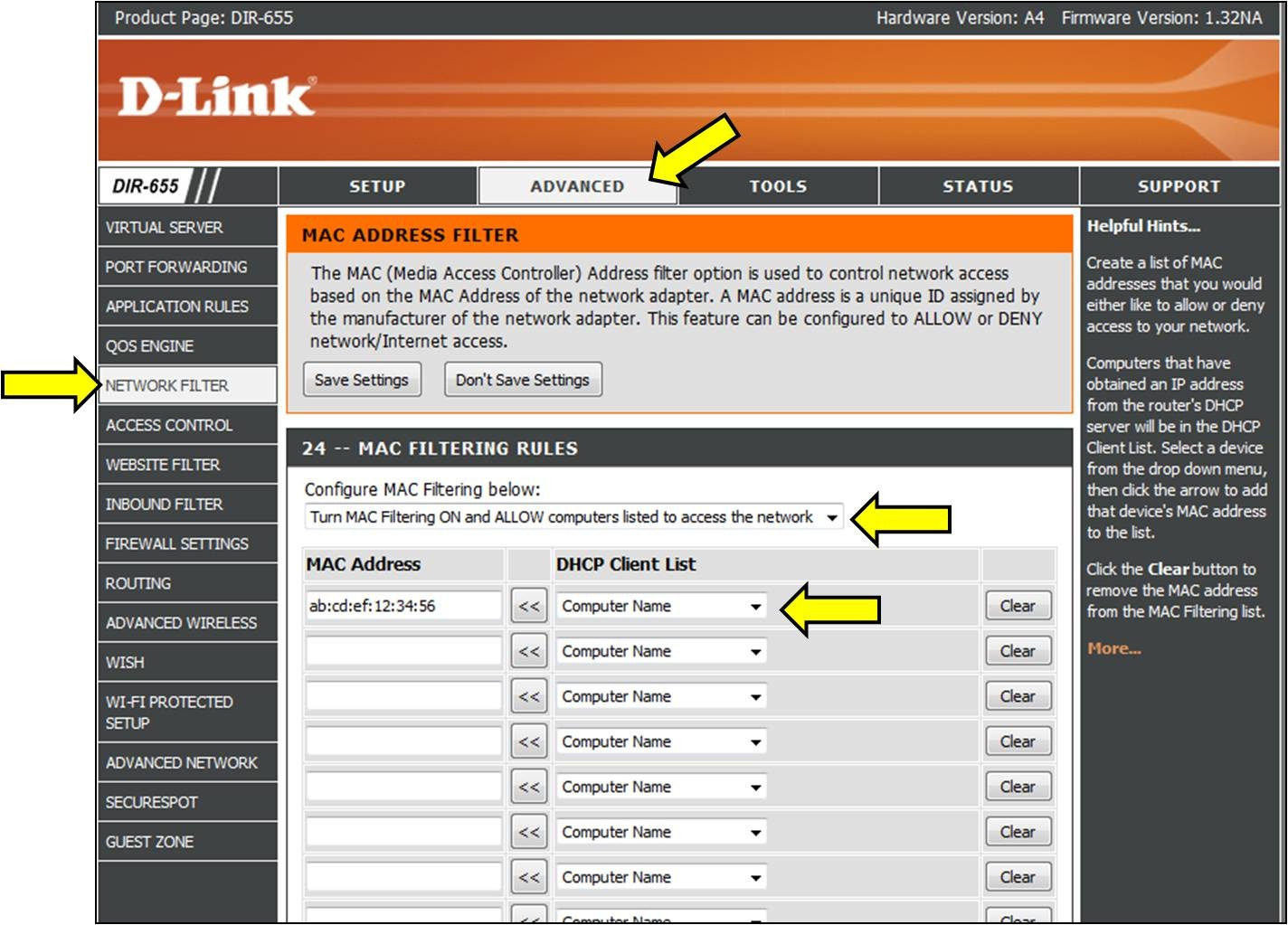 how-to-enable-mac-address-filtering-on-wireless-router