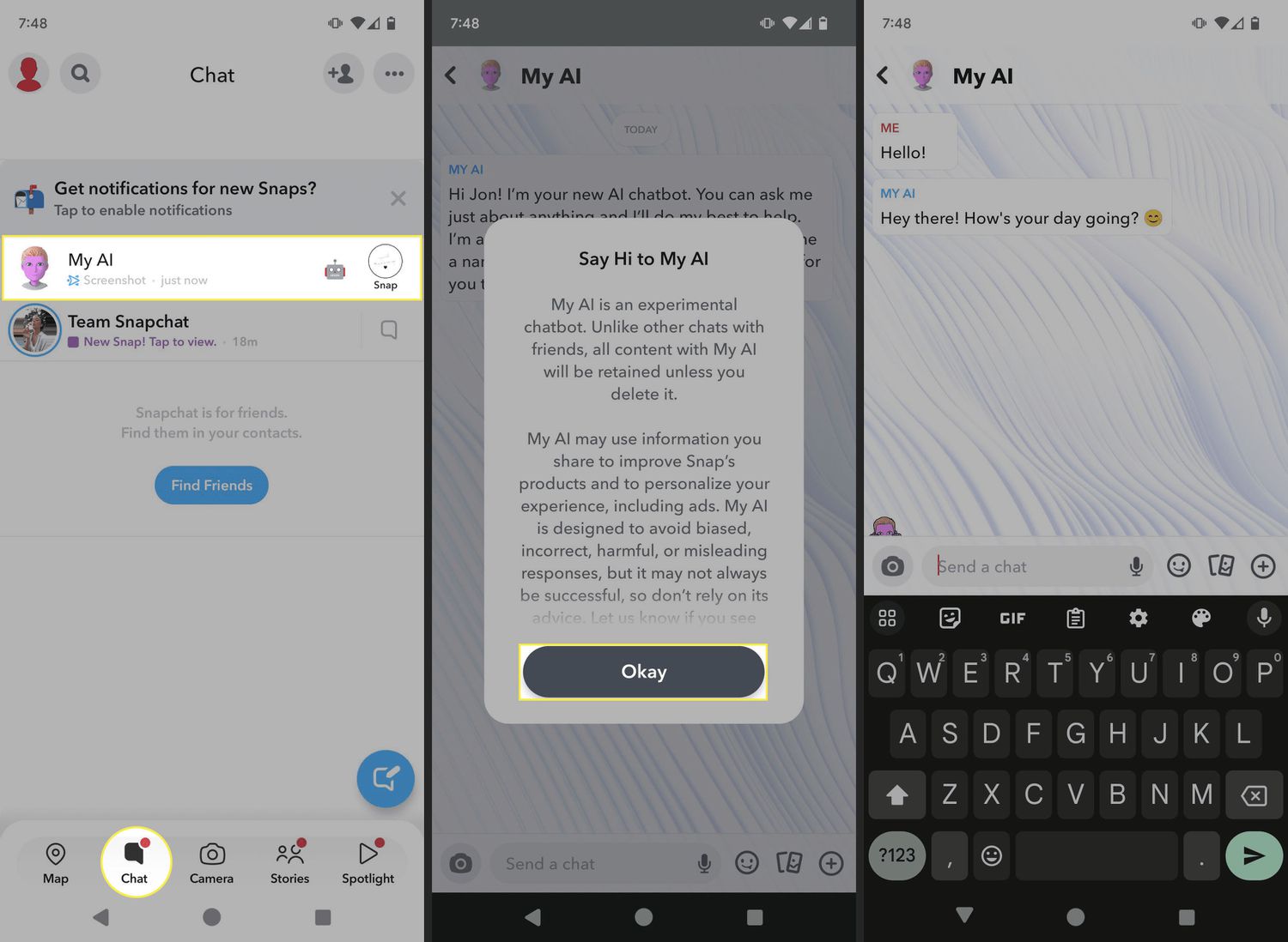 how-to-get-ai-on-snapchat-android