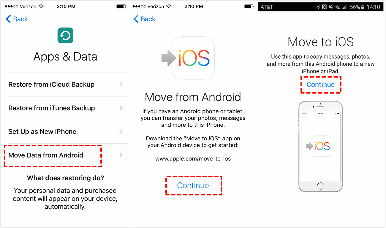 android move to ios app