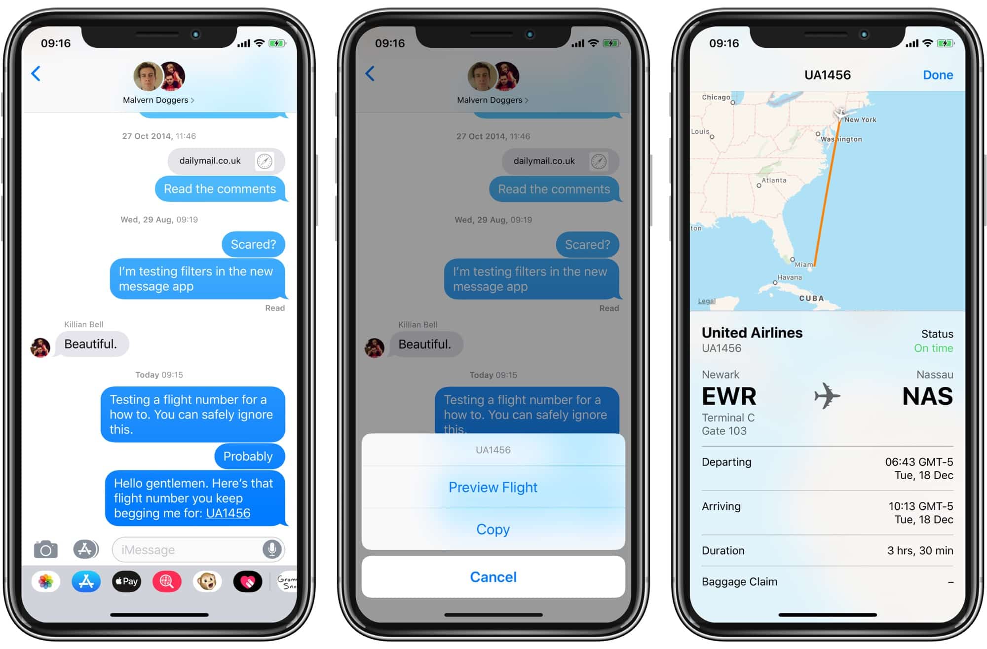 how-to-send-flight-info-on-iphone