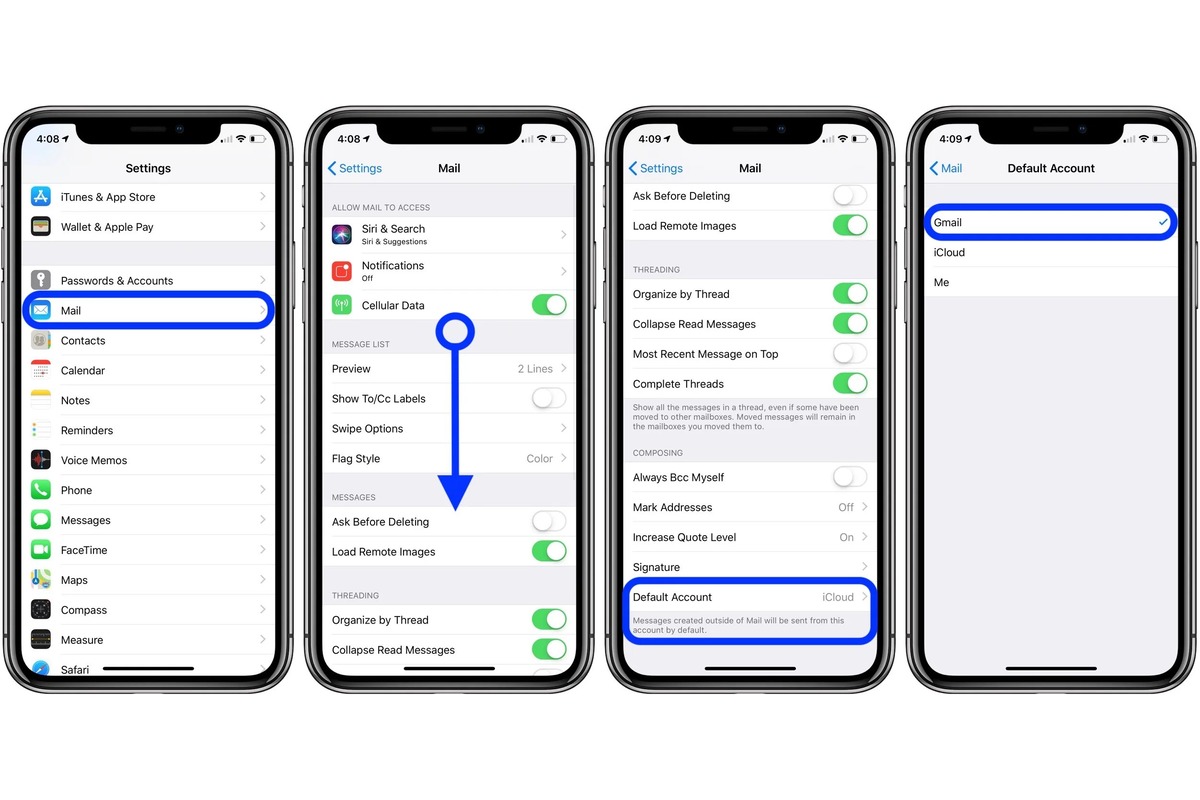 how-to-set-default-email-on-iphone