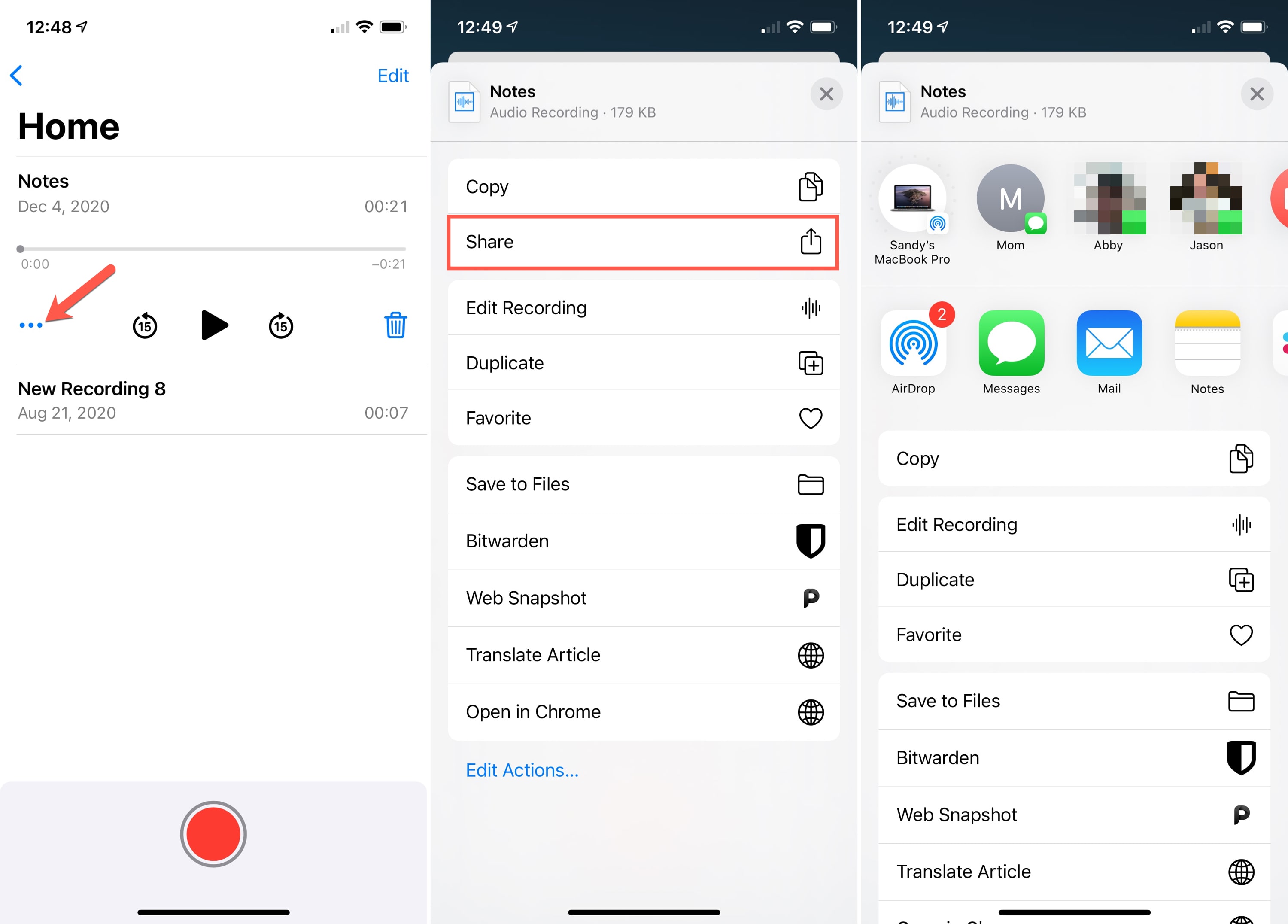 how-to-share-voice-memos