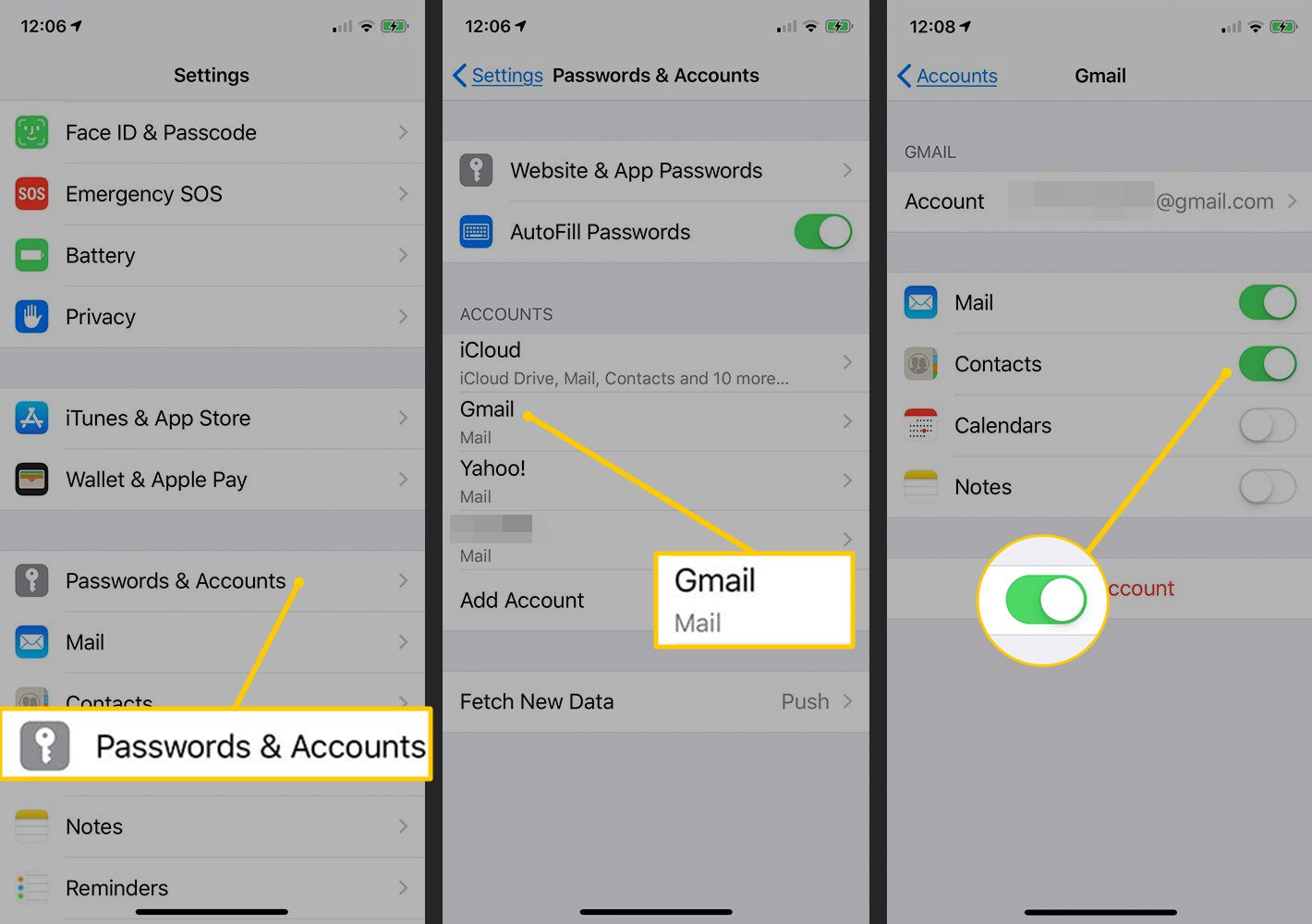 how-to-sync-gmail-to-iphone