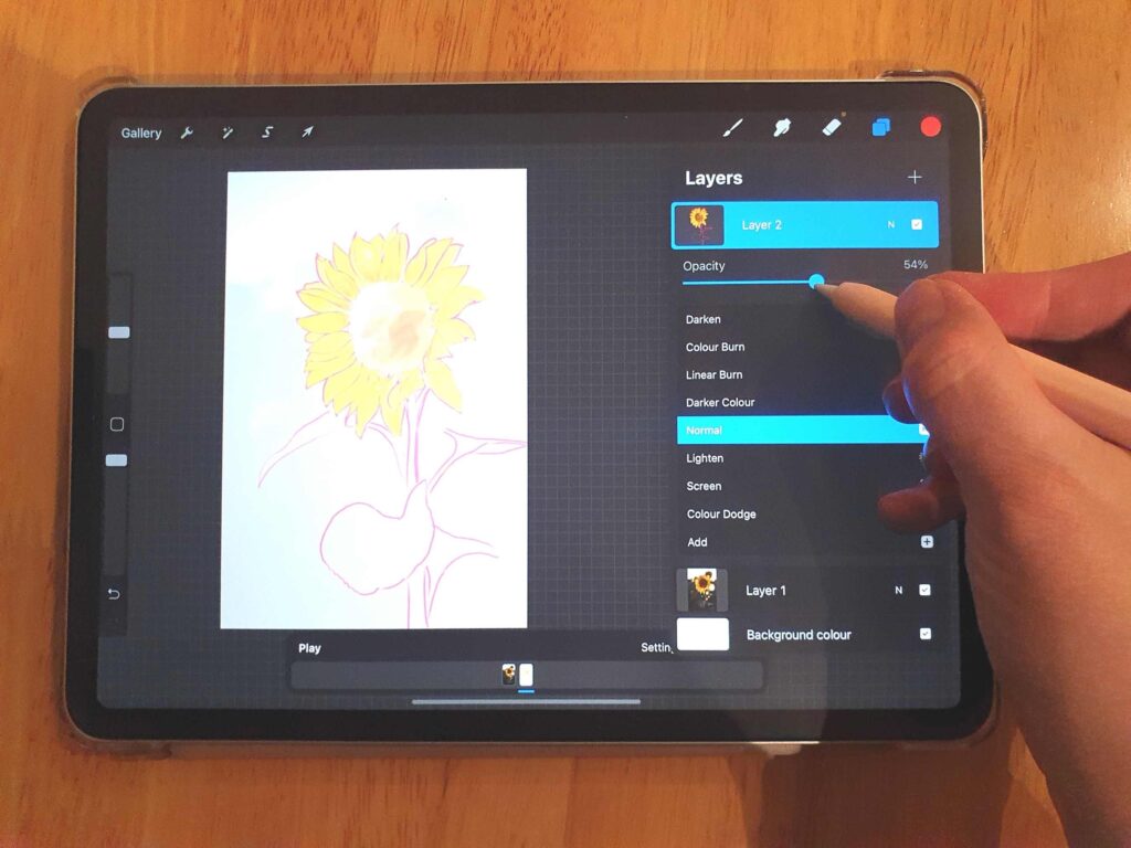 how-to-turn-down-opacity-on-procreate