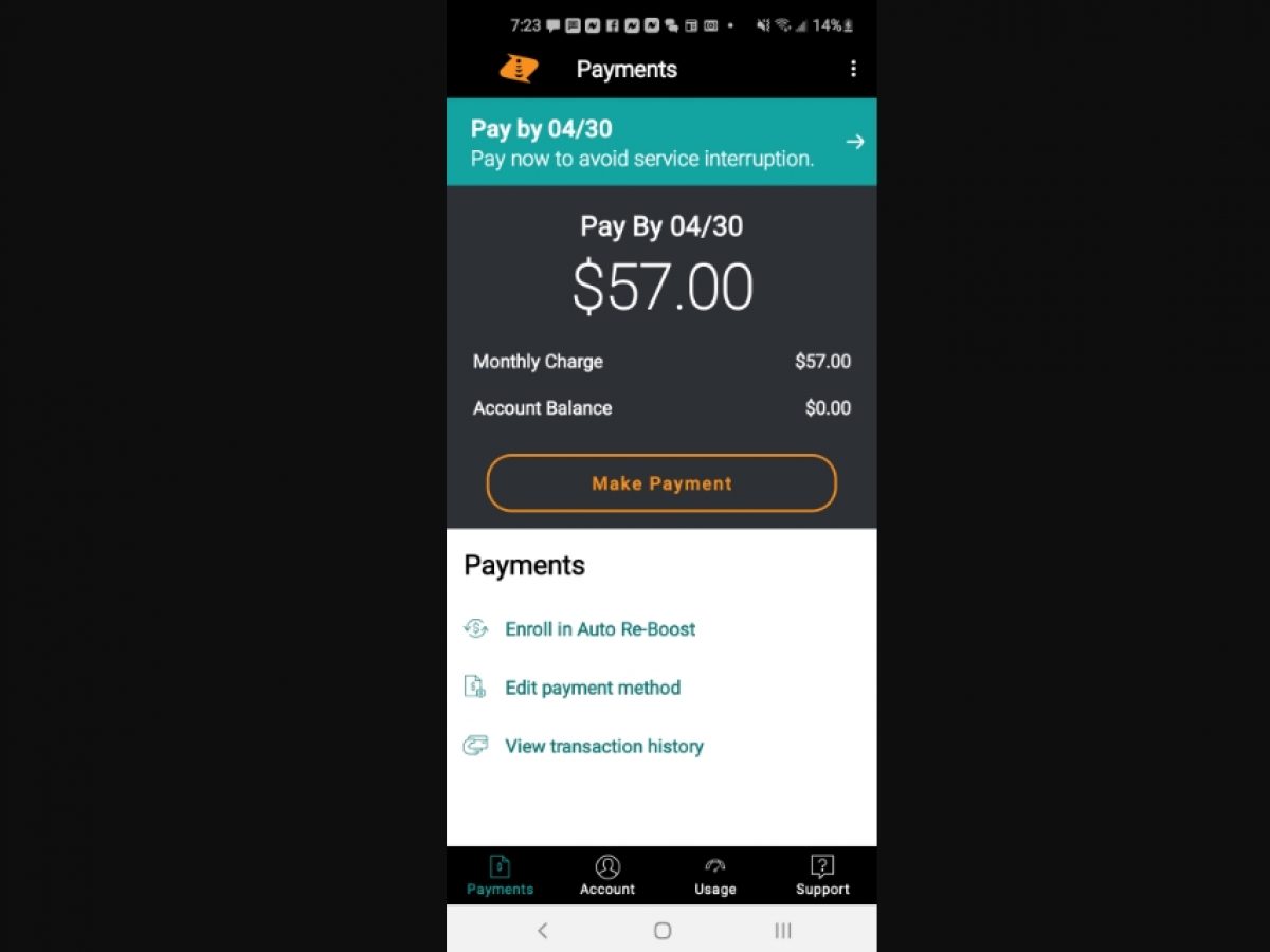 boost mobile remove auto pay