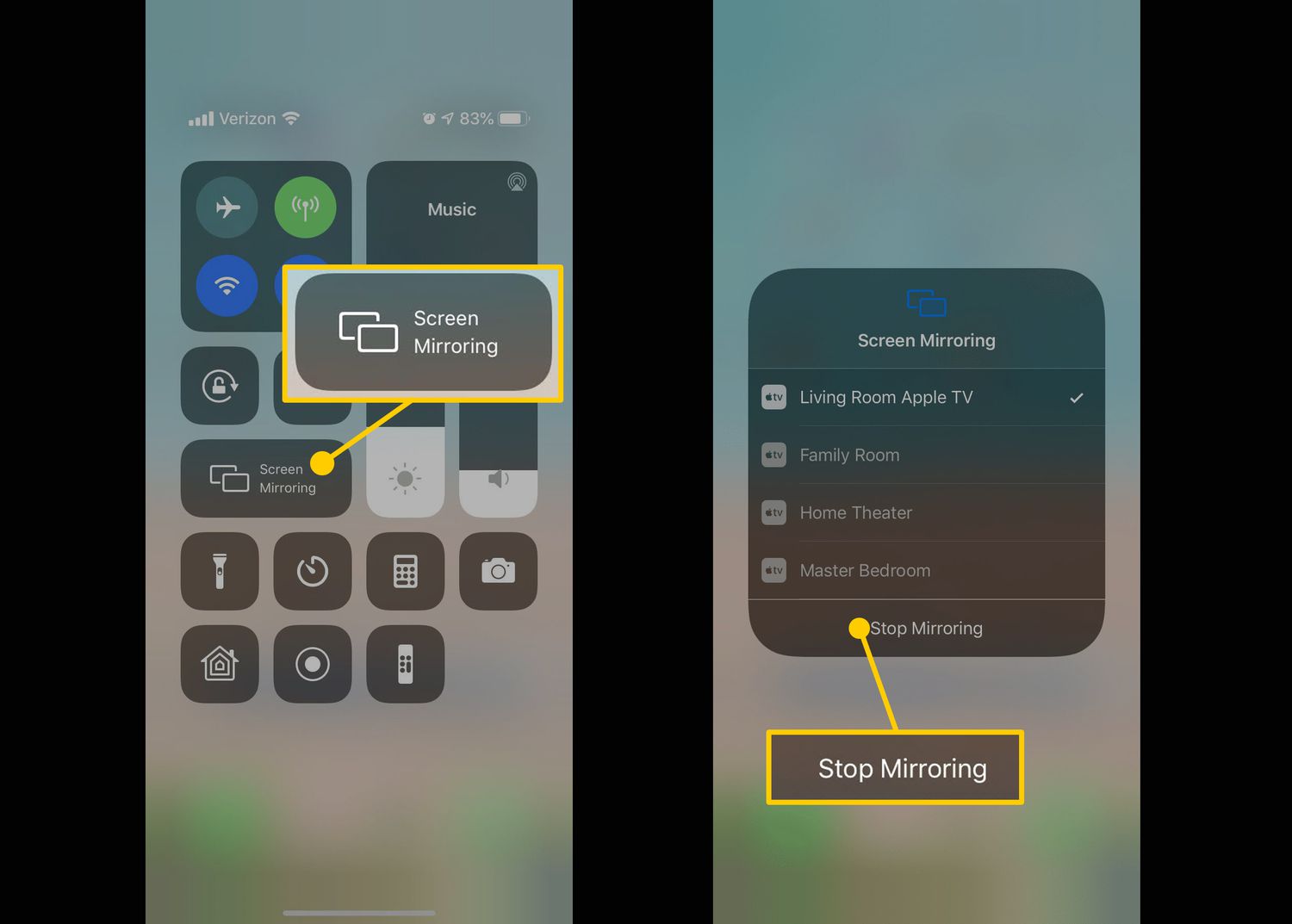 how-to-turn-off-screen-mirroring-on-iphone