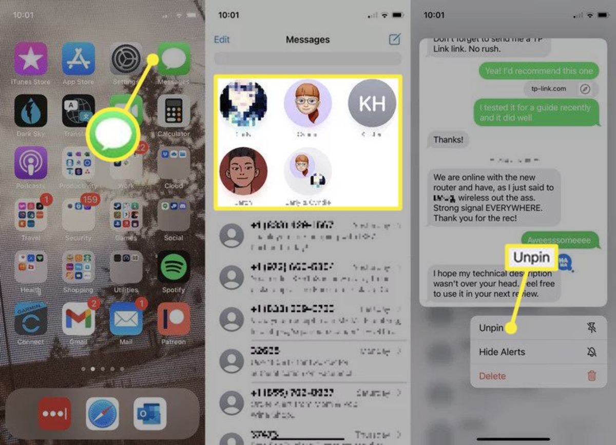 how-to-unpin-a-message-on-iphone