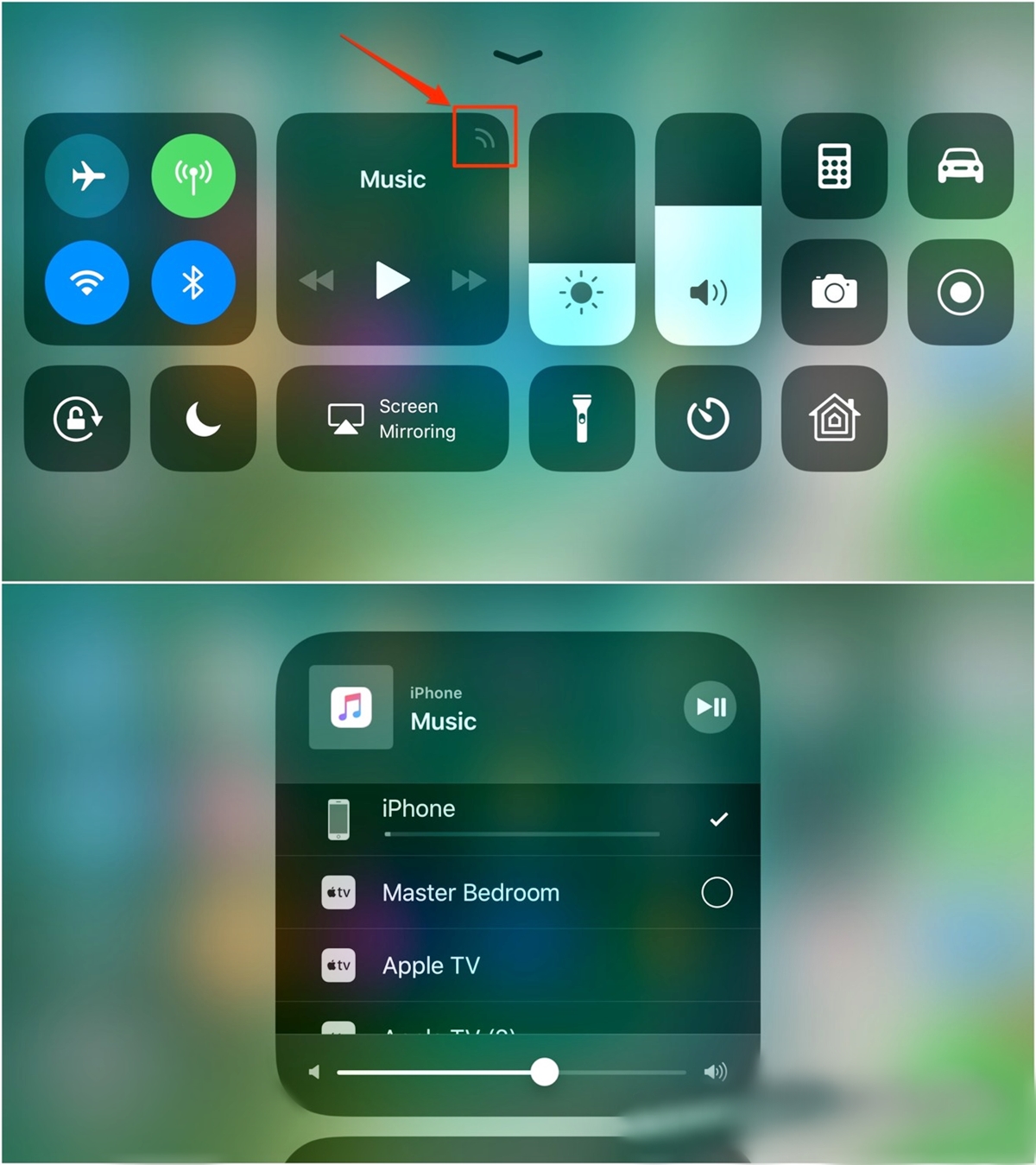 how-to-use-airplay-2-from-the-control-center-on-your-iphone