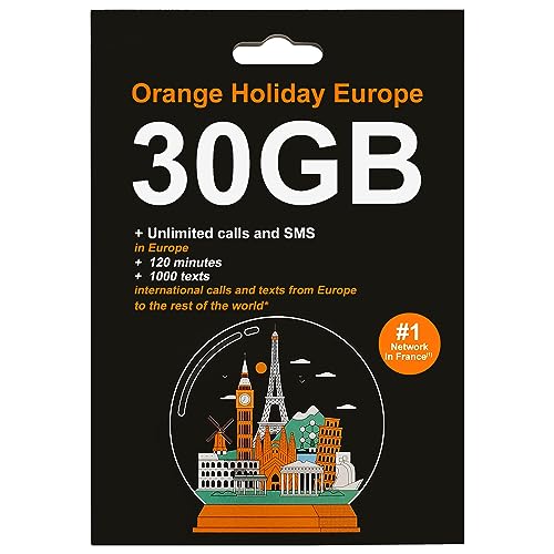 Orange Europe Prepaid SIM Card - 30GB in 4G/LTE