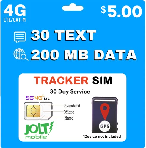 Jolt Mobile 4G LTE GSM SIM Card for GPS Trackers