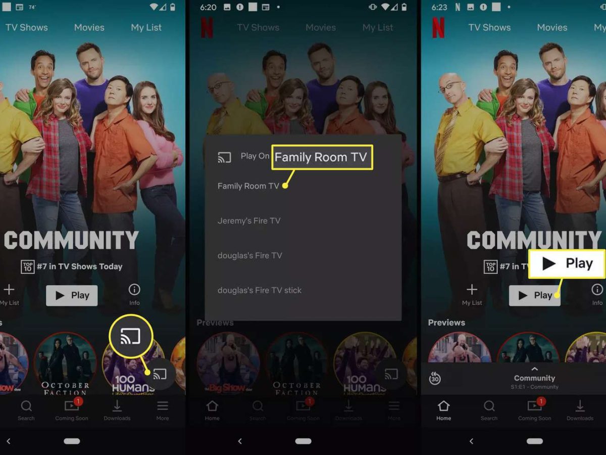 How to play netflix from android deals phone to tv