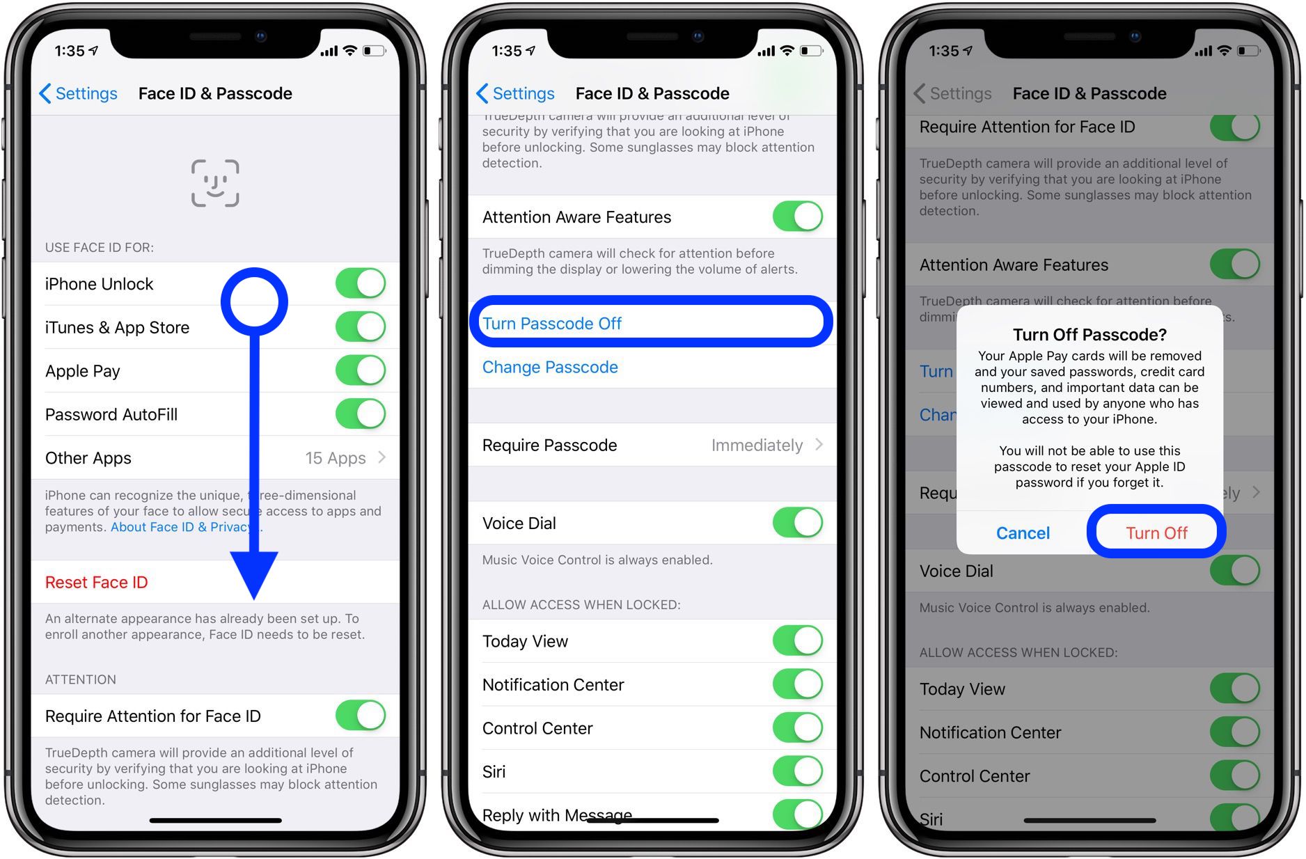 how-to-turn-off-face-id-on-iphone-11